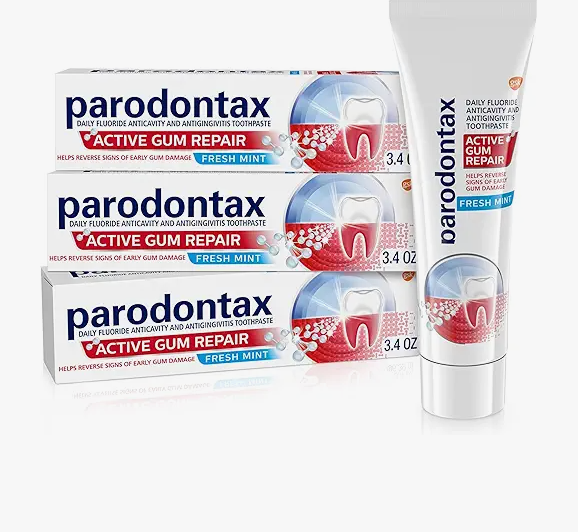 Parodontax Active Gum Repair Toothpaste, Toothpaste To Help Reverse Signs Of Early Disease For Health, Fresh Mint Flavored - 3.4 Oz x 3